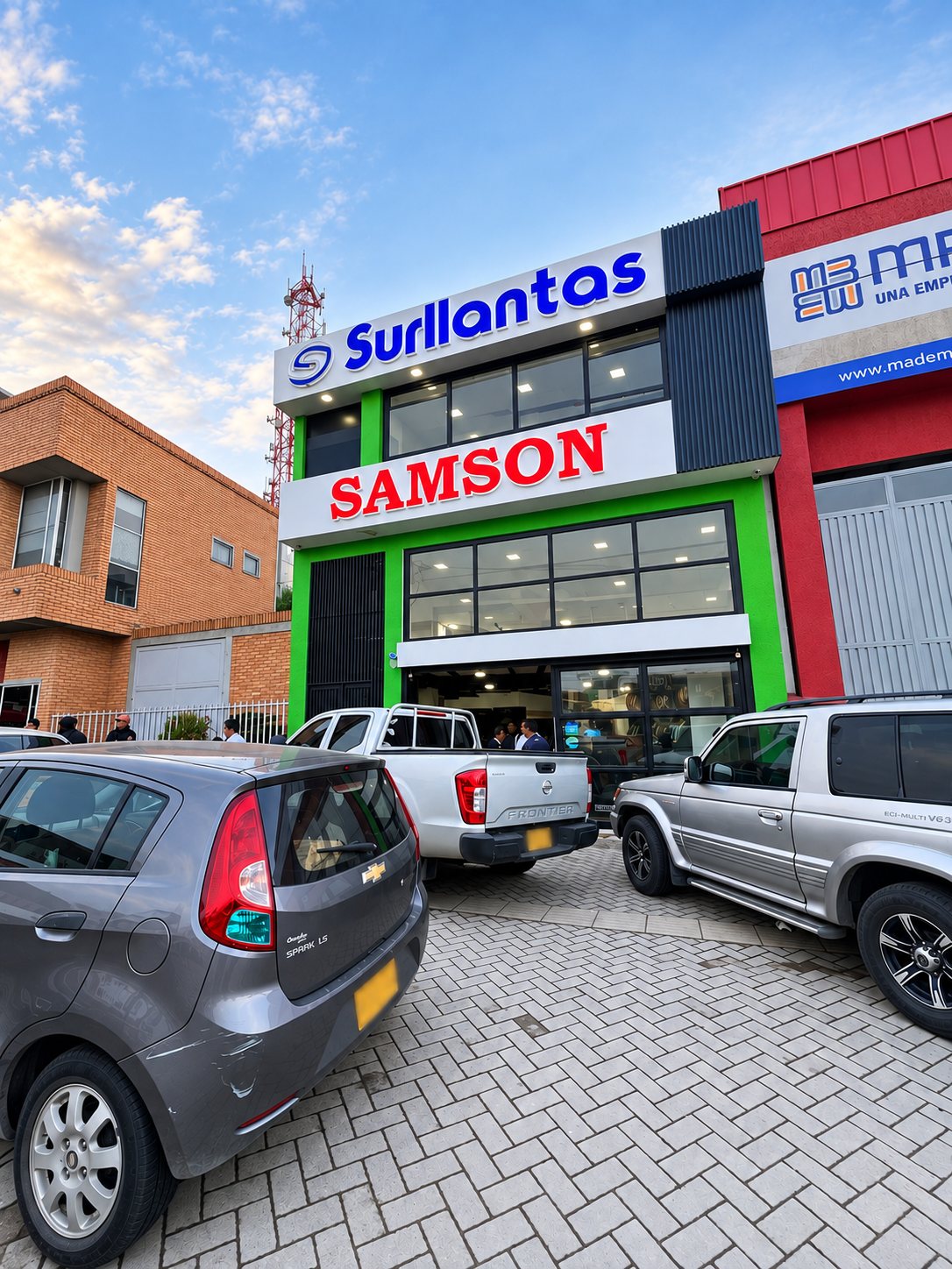 Fachada del punto de Surllantas en Pasto